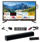 Pack antarion tv led 21. 5  54cm smart connect lecteur dvd + barre de son compacte