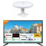 Pack antarion tv led 23. 6  60cm smart tv + antenne tnt omnidirectionnelle