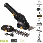 Texas - pack cisaille  gazon 70mm et taille arbuste 120mm batterie lithium usb htg360li