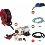 Pack enrouleur adblue 15 m  3 / 4 20 bars acier peint avec pompe 24 v pistolet et tuyaux mw tools shad3415 ...