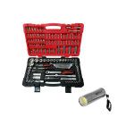 Pack ks tools - coffret de douilles et accessoires ultimate - 151 pcs - lampe torche � led cob - l. 84 ...