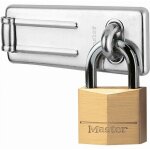Pack moraillon de porte + cadenas à clé masterlock - 140703eurd Pack moraillon de porte + cadenas à clé masterlock - 140703eurd