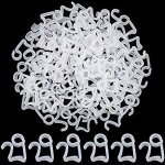 Pack of 100 plastic hanging hooks for christmas lights gutter shingle hooks outdoor white
