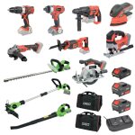 Oxeo - pack outils sans fil - 11 outils - 18v - easy full - 2 batteries 4ah - 1 batterie 2ah - chargeur ...
