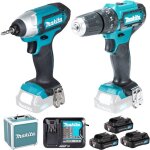 Makita ? jeu de tournevis 12v avec 3 batteries 2. 0ah ? moteur brushless ? technologie xpt pour conditions ...