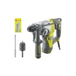 Ryobi - pack perforateur burineur sdsplus 800w - 4 modes - rsds800 - kc - kit 3 forets plus 2 burins ...