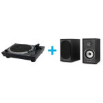 Pack platine vinyle jvc al - f85b + enceintes triangle borea br02 connect noir