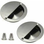 Packs poign�es de porte coulissantes roul�es, poign�e ronde en acier inoxydable de 90 mm sur pince � ...