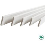 Pack promotionnel de 5 plinthes mdf revetu blanc bord arrondi 2000 x 95 x 9 mm - pefc 70%.