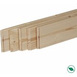 Forestea - pack promotionnel de 5 plinthes sapin massif bord rond 2050 x 110 x 9 mm - pefc 70%.