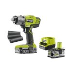 Ryobi - pack boulonneuse � chocs 18v one + - 1 batterie 2. 0ah - 1 chargeur r18iw3 - 120s - 1 batterie ...