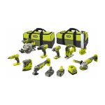 Ryobi - pack combo 9 outils - 1 batterie 5. 0ah - 1 batterie 2. 0ah - 1 chargeur - r18ck9 - 252s