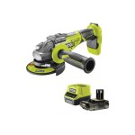 Pack ryobi meuleuse d'angle r18ag7 - 0 - brushless 18v one + - 1 batterie 2. 0ah - 1 chargeur rapide ...