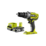 Pack ryobi perceuse � percussion 18v one + r18pd3 - 0 - 1 batterie 2. 5ah - 1 chargeur rapide rc18120 ...