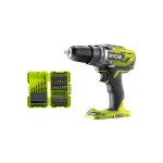 Pack ryobi perceuse - visseuse r18dd3 - 0 - 18v one + sans batterie ni chargeur - coffret antichocs empilable ...