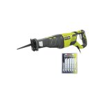 Pack ryobi scie sabre �lectrique rrs1200 - k - 1200w - lot de 6 lames universelles - bois et m�tal - ...