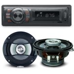 Pack sono voiture auto radio newone ar270 80 watts + 2 haut parleurs 10cm 80w