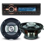 Pack sono voiture autoradio bluetooth rmd046bt - 2 4x75w + 2 haut parleurs 10cm 80w