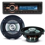Pack sono voiture autoradio bluetooth rmd046bt - 2 4x75w + 2 haut parleurs 13cm 100w