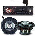 Pack sono voiture autoradio rmd060dab - bt 4x75w + 2 haut parleurs 10cm caliber 80w