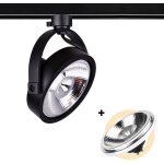 Pack spot led rail triphasé + ampoule led ar111 gu10 - blanc neutre - noir Pack spot led rail triphasé + ampoule led ar111 gu10 - blanc neutre - noir