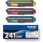 Pack toners tn241cmy brother cyan, magenta, jaune - 3x1400 p. - dcp - 9015, dcp - 9020, hl - 3140, hl ...