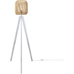 Paco home - lampadaire moderne salon chambre aspect rotin boho corbeille e27 beige (28 cm), lampadaire ...