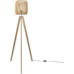 Paco home - lampadaire moderne salon chambre aspect rotin boho corbeille e27 beige (28 cm), lampadaire ...