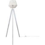 Paco home - lampadaire moderne salon chambre aspect rotin boho corbeille e27 blanc (33 cm), lampadaire ...