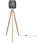 Paco home - lampadaire moderne salon chambre aspect rotin boho corbeille e27 noir (�28 cm), lampadaire ...