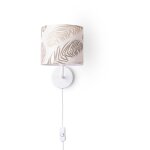 Lampe  poser bureau applique abat - jour tissu chevet e14 fleurs jungle dco lampe murale - blanc, design ...
