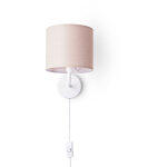 Lampe de table applique lampe salon chambre � coucher abat - jour tissu uni lampe murale - blanc, beige ...