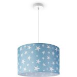 Paco home - plafonnier chambre enfant suspension b�b� abat - jour tissu rond �toiles lampe � suspension ...