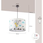 Paco home - plafonnier chambre enfant suspension chambre bb pompier rue police e27 lampe  suspension ...