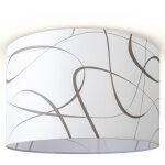 Paco home plafonnier salon table � manger abat - jour tissu moderne abstrait design 3 (�45, 5 cm), plafonnier ...