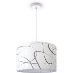 Paco home - plafonnier salon table � manger abat - jour tissu moderne abstrait lampe � suspension - blanc, ...