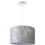 Paco home - plafonnier salon table � manger abat - jour tissu moderne abstrait lampe � suspension - blanc, ...