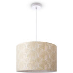 Paco home - plafonnier salon table � manger abat - jour tissu moderne abstrait lampe � suspension - blanc, ...