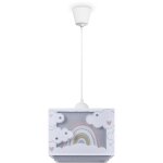 Paco home - suspension enfant abat - jour tissu arc - en - ciel �toile lion dinosaure lune gris, lampe ...