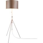 Paco home - suspension lampadaire tr�pied salon abat - jour velours monochrome e27 beige blanc (�45. ...
