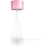 Paco home - suspension lampadaire tr�pied salon abat - jour velours monochrome e27 lampadaire - blanc, ...