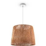 Paco home suspension table � manger lampe suspendue e27 papier boho rotin lampe � suspension - blanc, ...