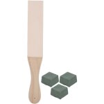 Paddle de cuir � deux faces avec kit de compos�s pour aff�tage et polissage accessoire diy