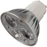 Paire d'ampoules spot 3 led 3w connecteur gu10 blanc pur power led home