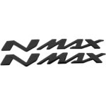 Paire d'autocollants d'embl�me moto 3d - d�calcomanies pour yamaha nmax155 125 - noir