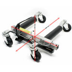 Helloshop26 - paire chariots dplacement 2x crics go jack hydraulique 680 kg pce automobile