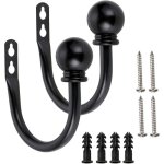 Une paire de crochets de rideaux en m�tal l�gers - fixation murale r�tro pour rideaux, embrasses, crochet ...