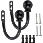 Une paire de crochets de rideaux en m�tal l�gers - fixation murale r�tro pour rideaux, embrasses, crochet ...