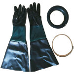 Vurahome - paire de gants sablagepour sableuse 1 paire de gants + une paire d'anneaux de gants + cerceau ...