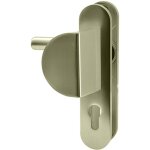 Paire poign�es de porte aluminium blind�e bricard osmose 190 mm b�quille aileron trou cylindre